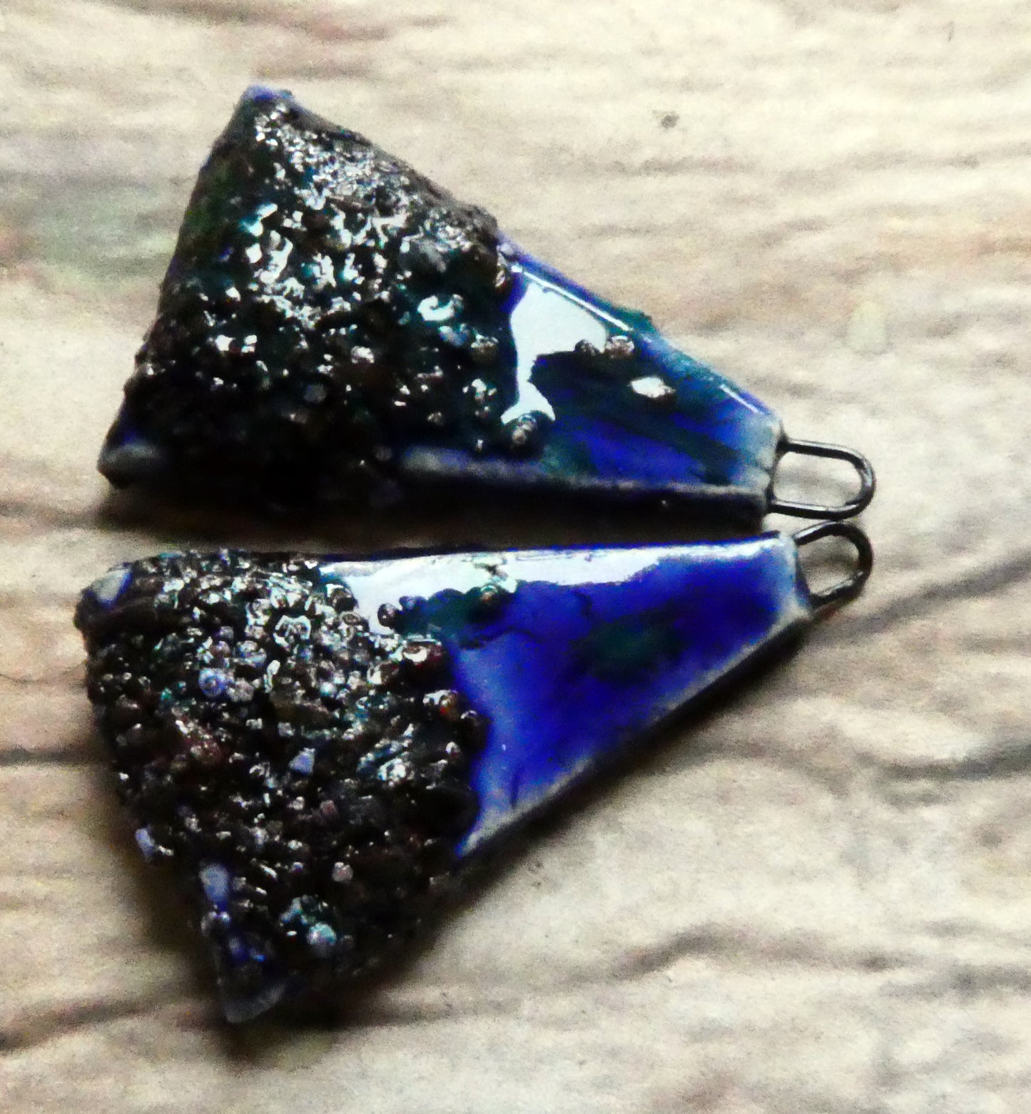 Ceramic Coarse Sandy Wedge Charms- Monets Pond