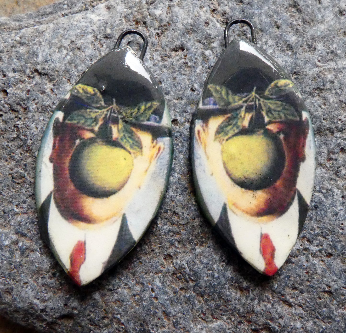 Ceramic Decal Magritte Earring Droppers #2