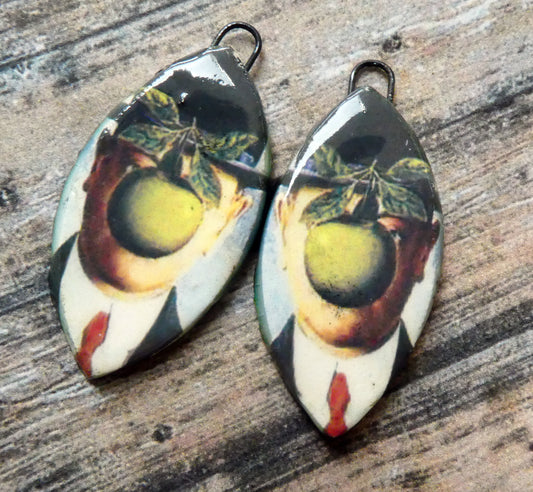 Ceramic Decal Magritte Earring Droppers #2