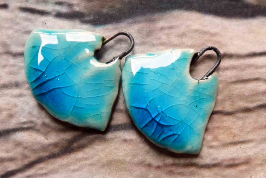 Ceramic Mixed Glaze Blade Charms - #2