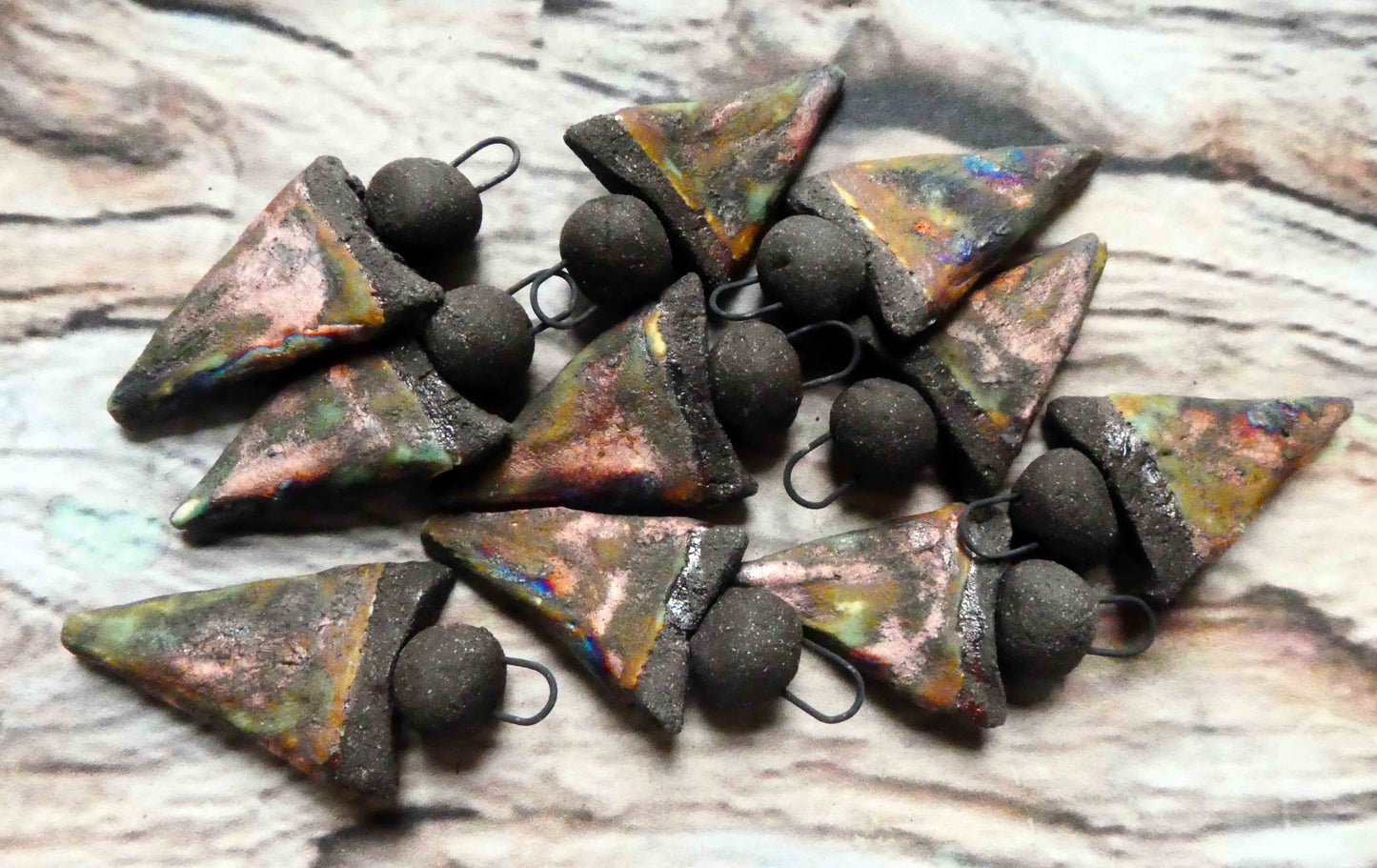 Ceramic Grungy Dagger Charms