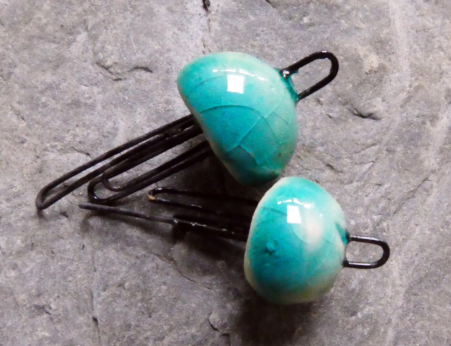 Ceramic Jellyfish Earring Connectors - Jurassic