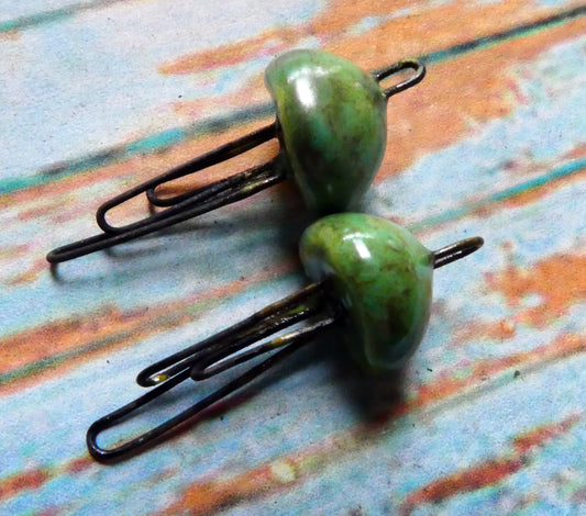 Ceramic Jellyfish Earring Connectors - Supernova