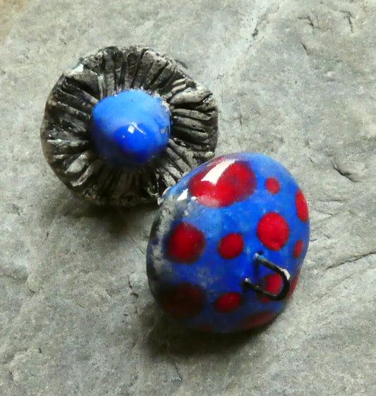 Ceramic Toadstool Earring Charms #3
