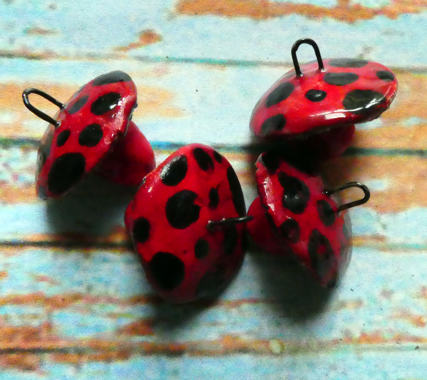 Ceramic Toadstool Earring Charms #7