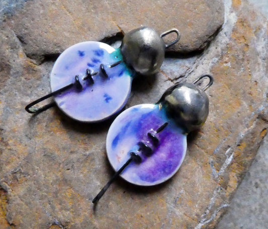 Ceramic Stapled Disc Connectors - Purple Reign
