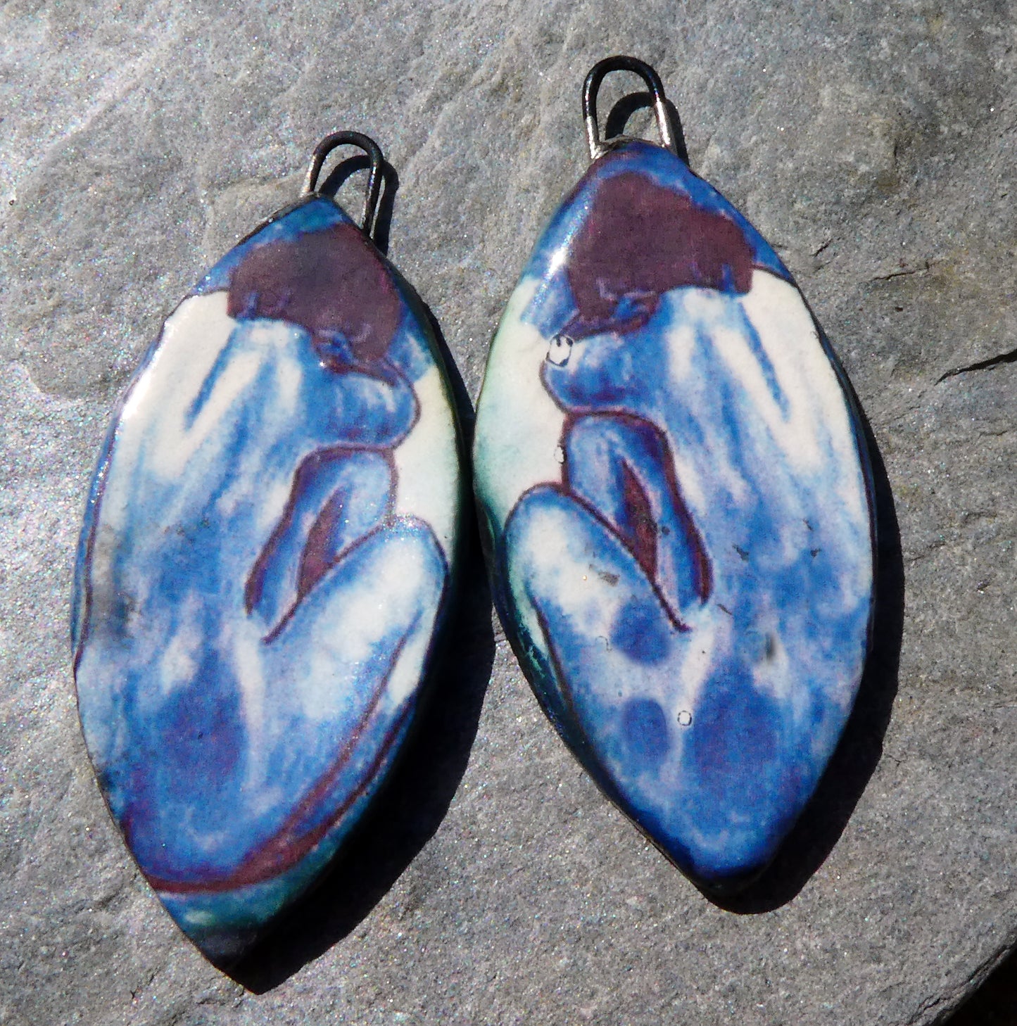 Ceramic Picasso Decal Earring Charms #1