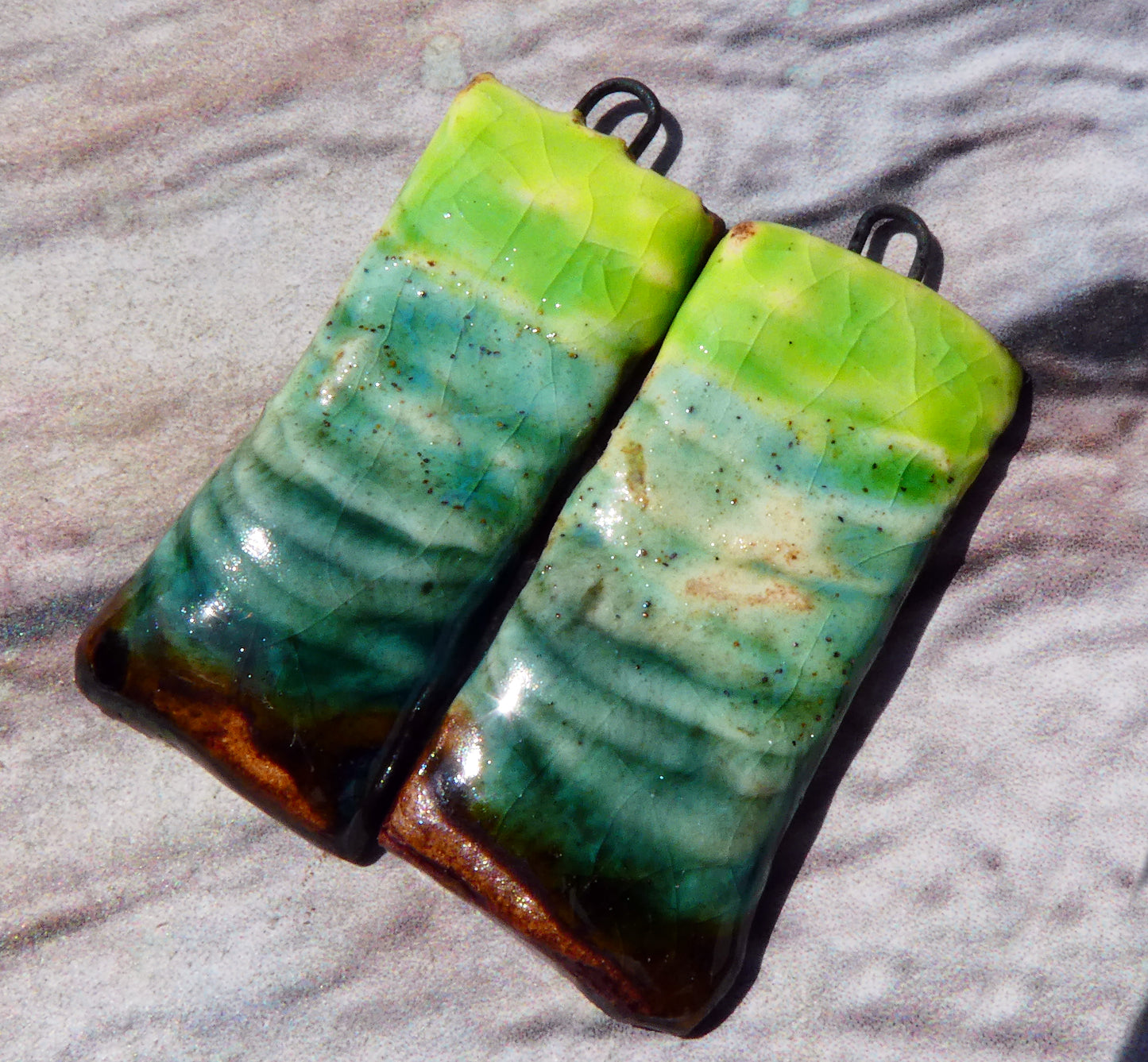 Ceramic Layered Mixed Glaze Charms #1