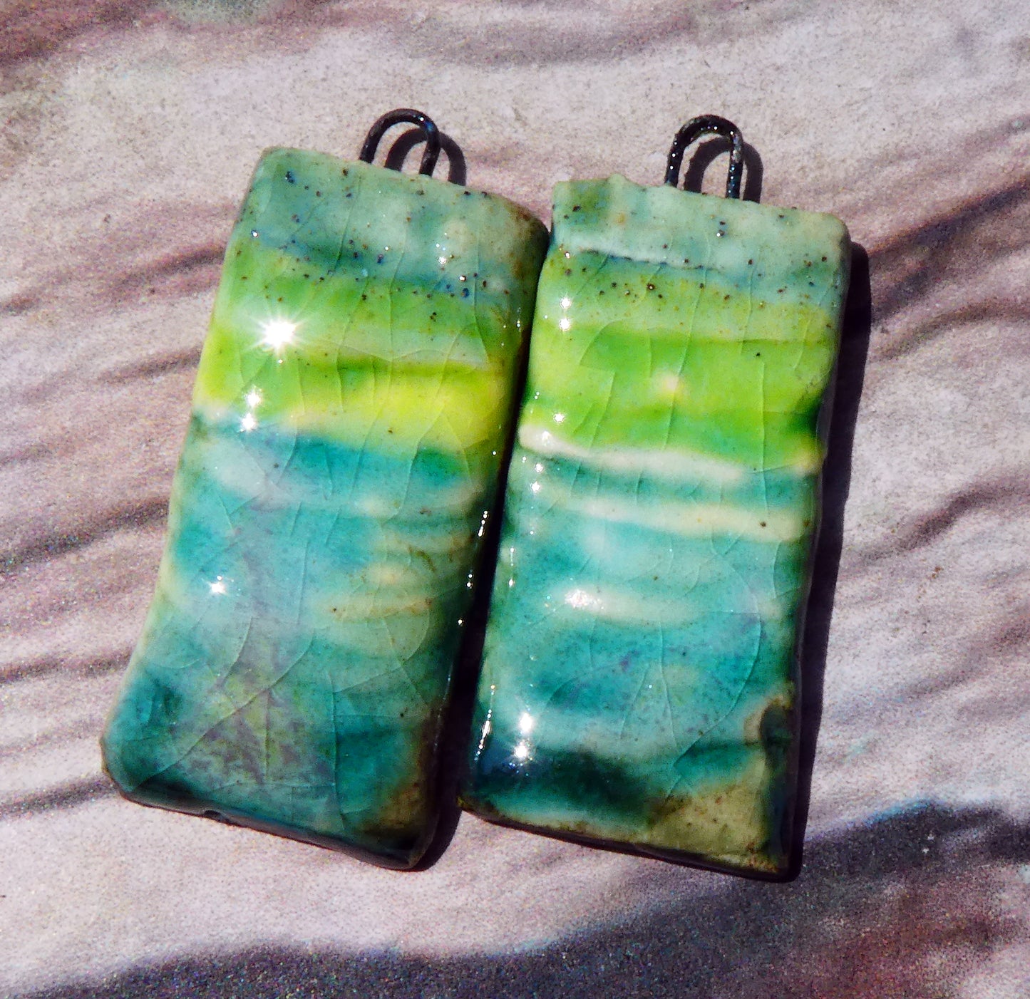 Ceramic Layered Mixed Glaze Charms #2