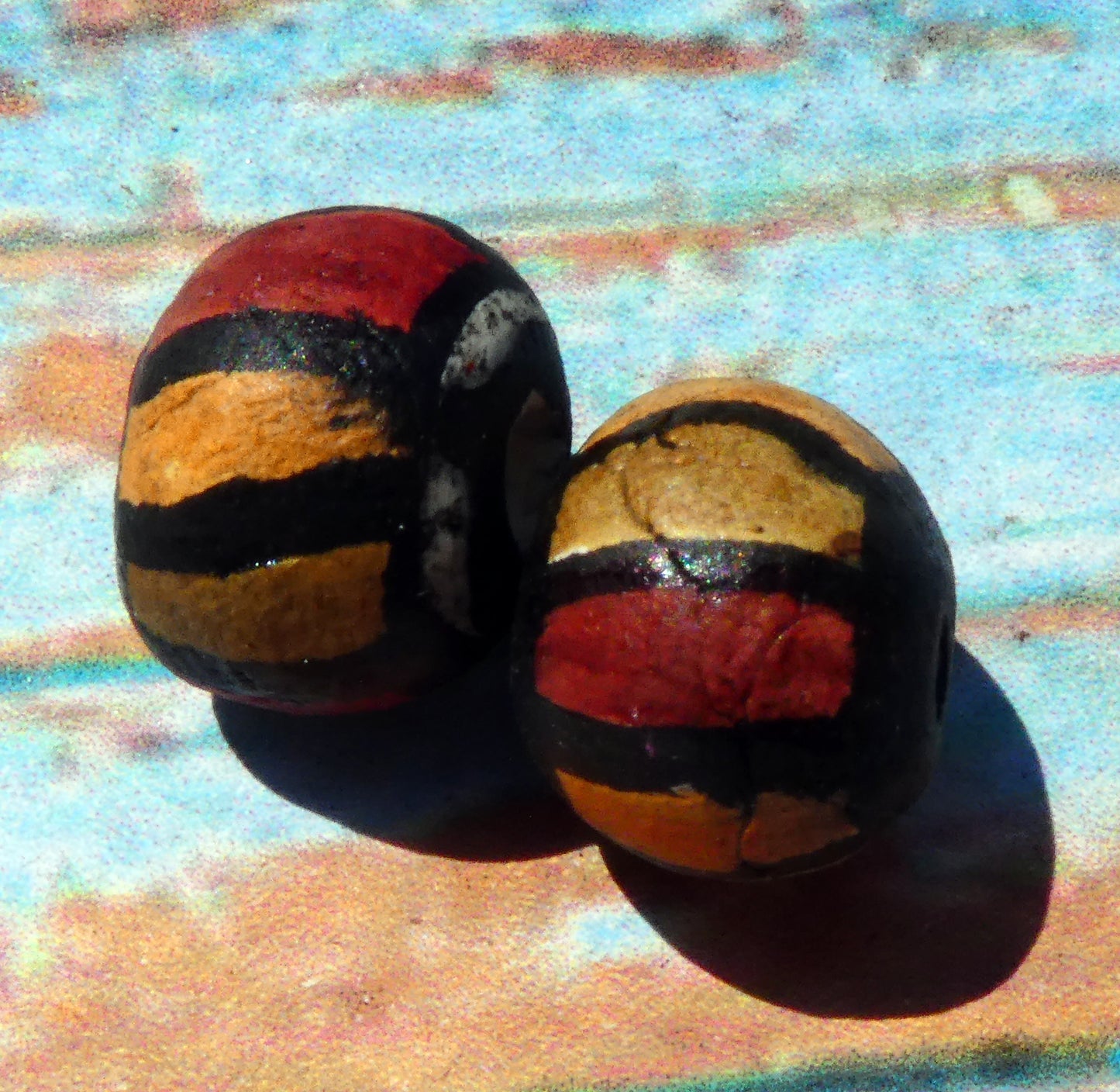 Ceramic Inky Bead Earring Charms #2