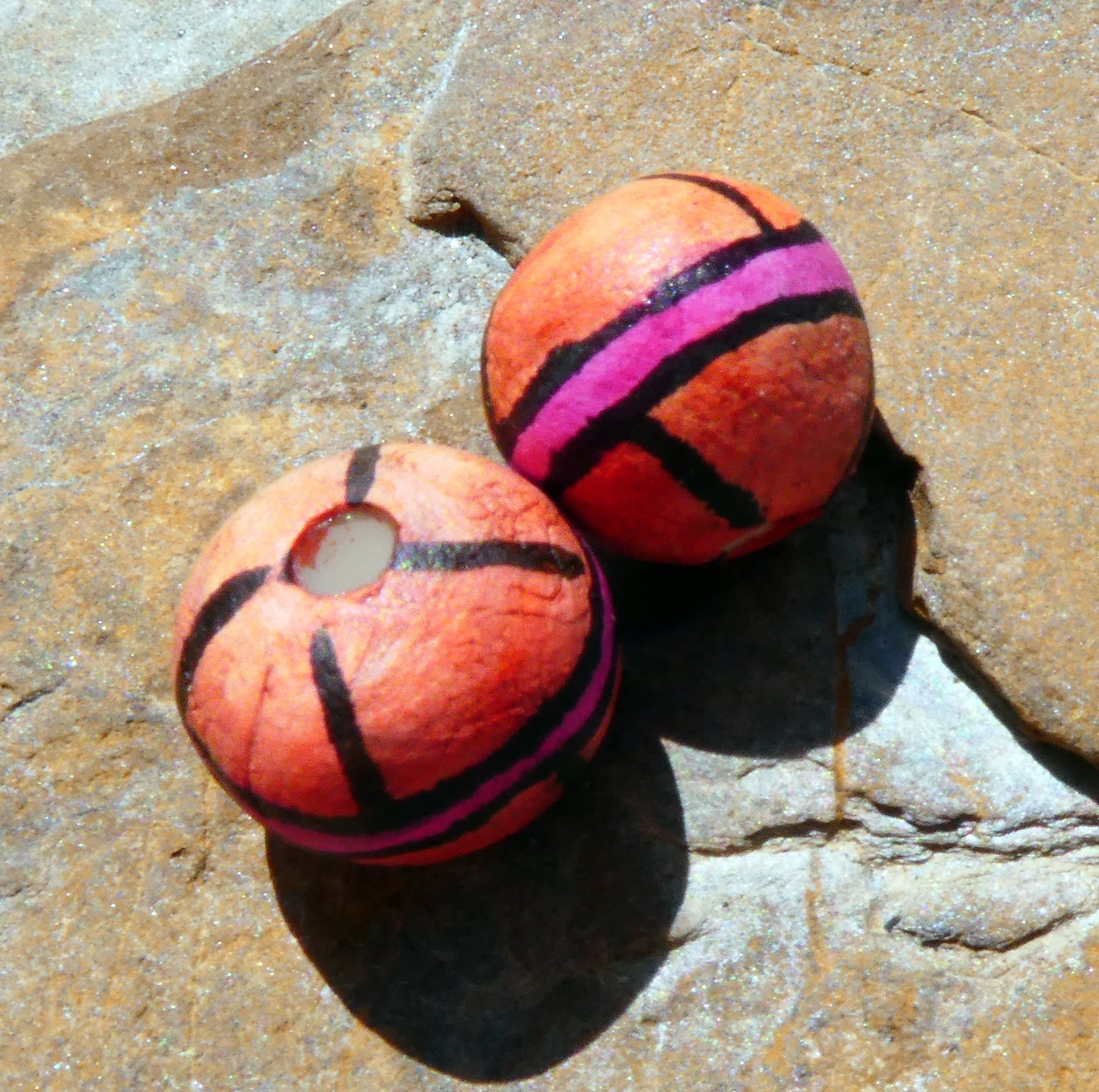 Ceramic Inky Bead Earring Charms #3