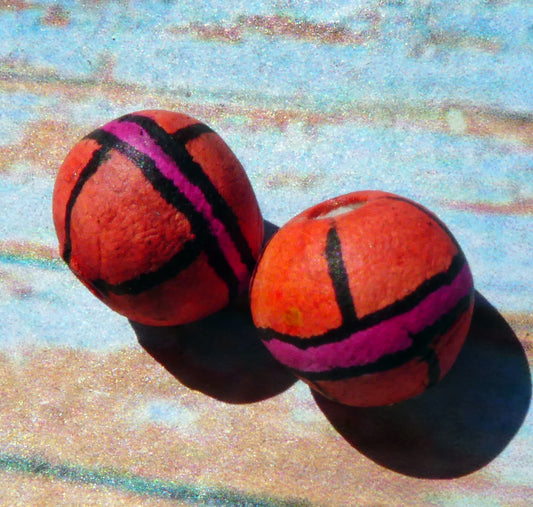 Ceramic Inky Bead Earring Charms #3