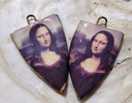 Ceramic Da Vinci Spear Earring Charms #2