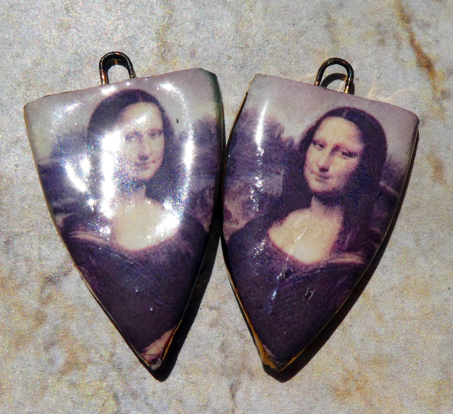 Ceramic Da Vinci Spear Earring Charms #2