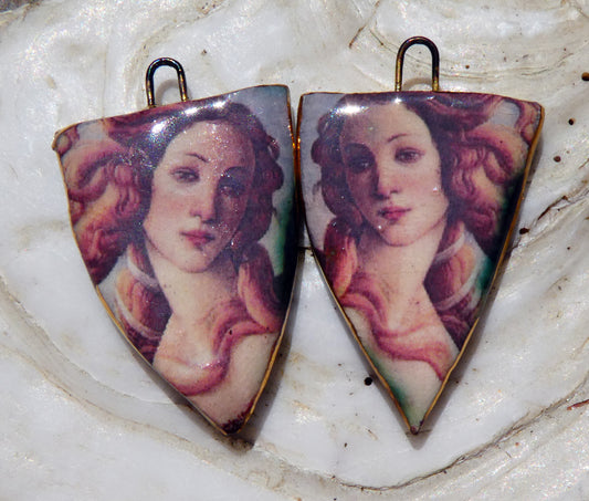 Ceramic Botticelli Spear Earring Charms