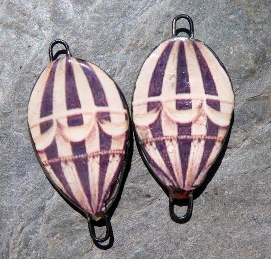 Ceramic Vintage Hot Air Balloon Decal Connectors #4