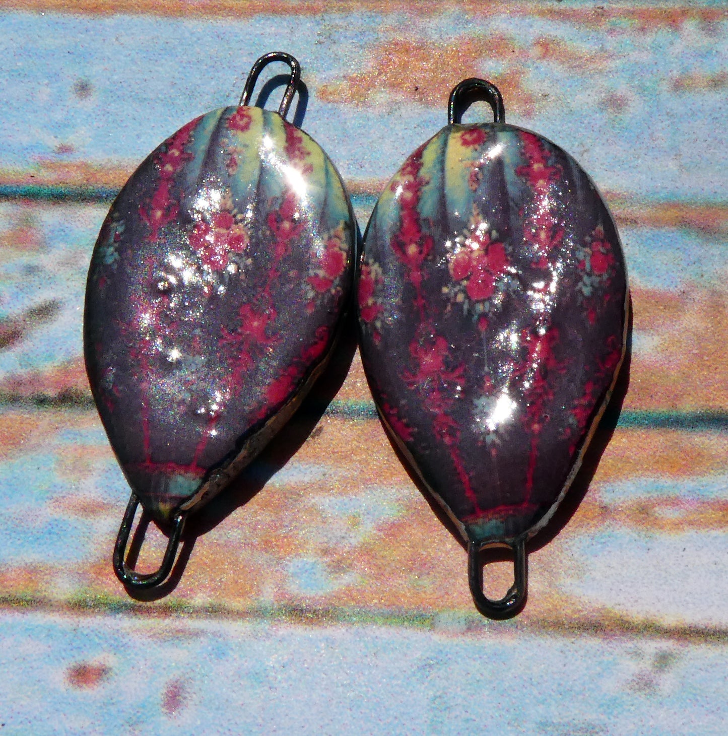 Ceramic Vintage Hot Air Balloon Decal Connectors #7