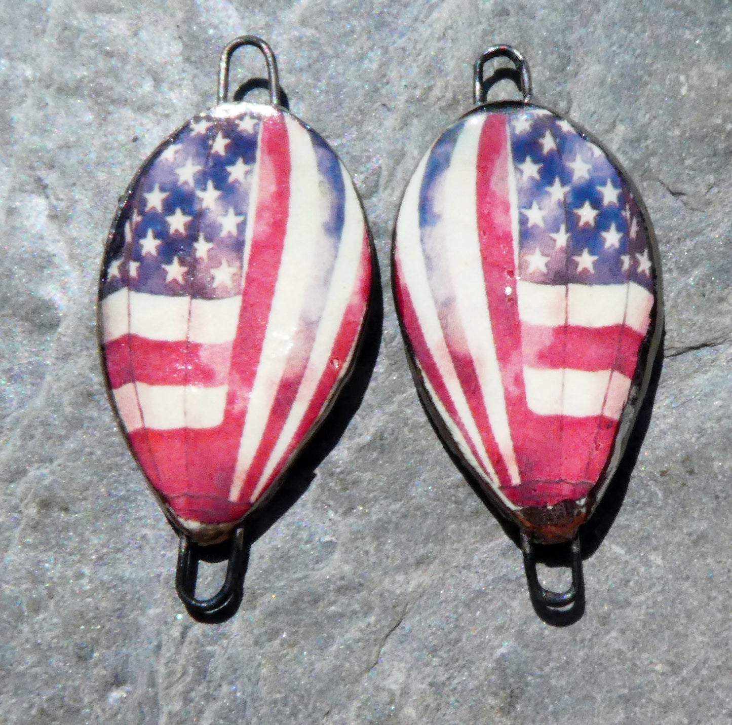 Ceramic Vintage Hot Air Balloon Decal Connectors #10