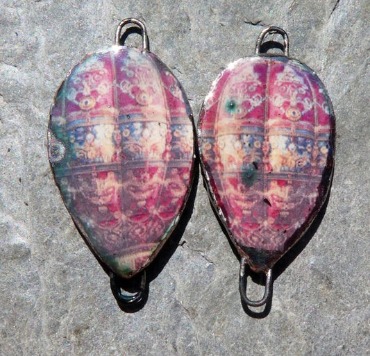 Ceramic Vintage Hot Air Balloon Decal Connectors #11