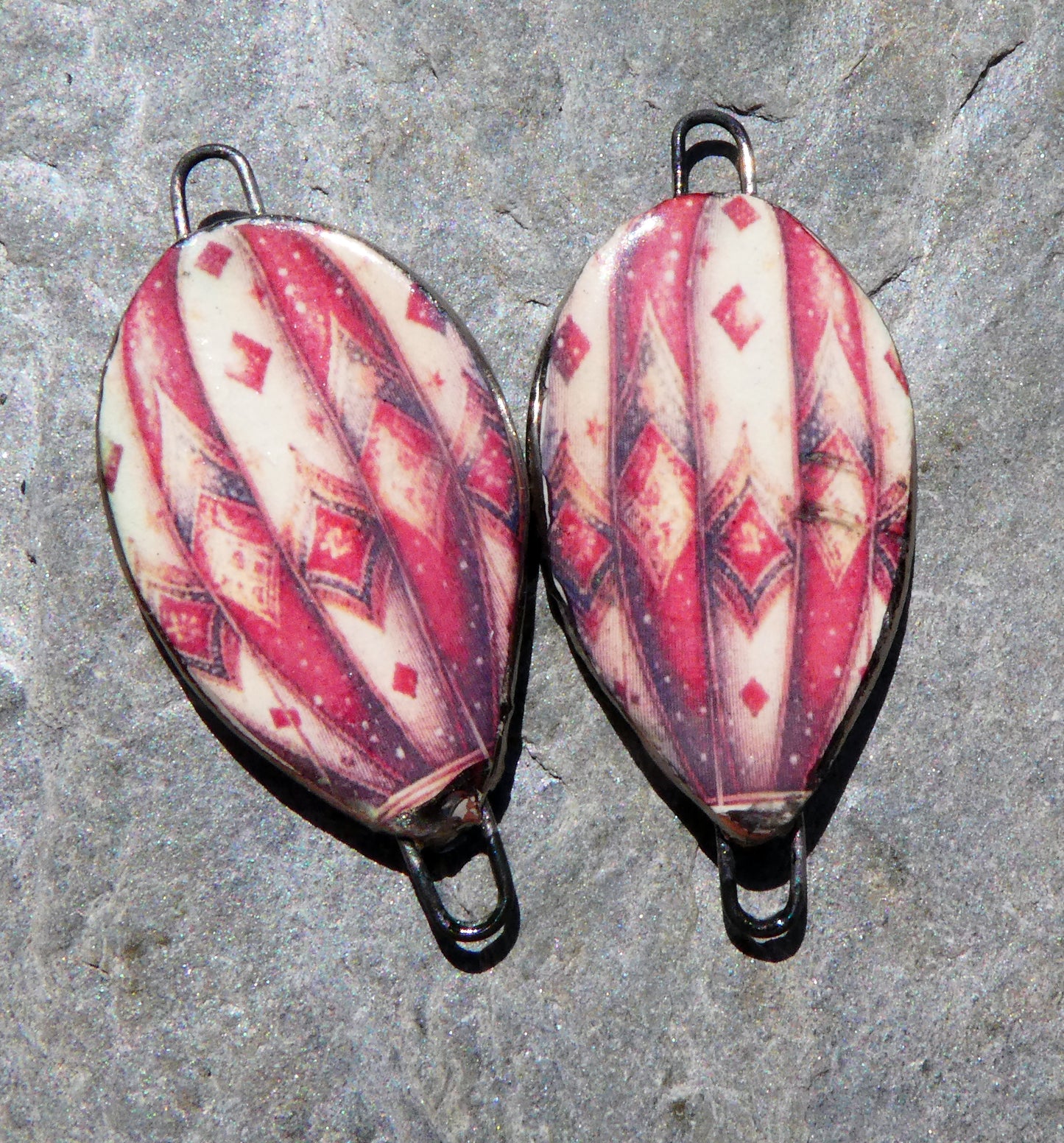 Ceramic Vintage Hot Air Balloon Decal Connectors #12