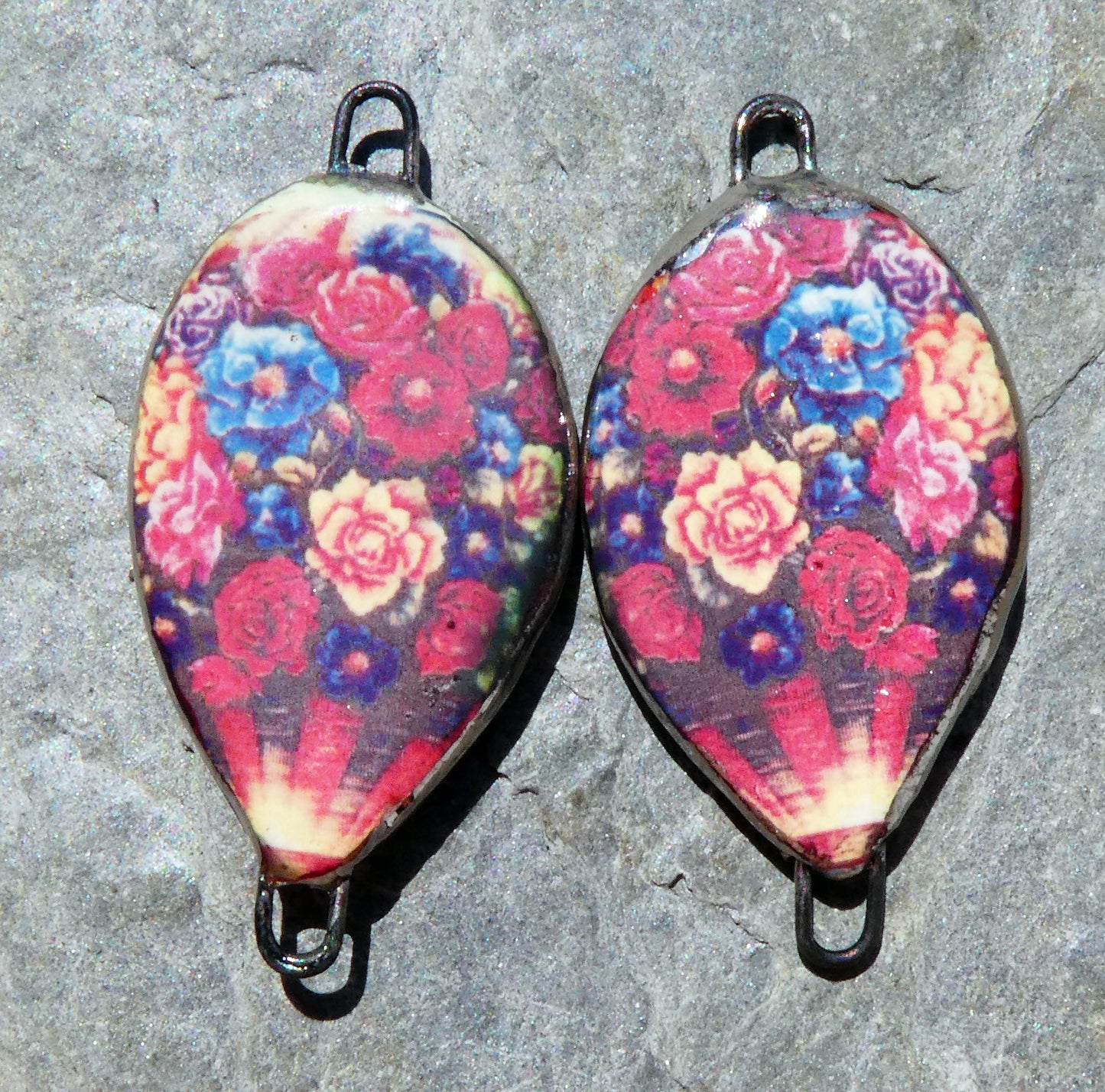 Ceramic Vintage Hot Air Balloon Decal Connectors #13