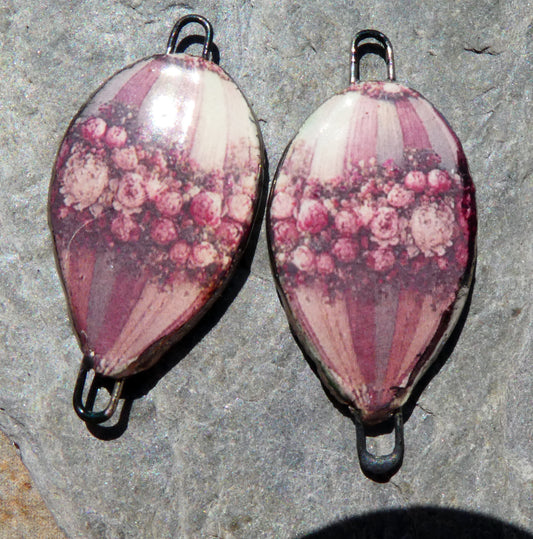 Ceramic Vintage Hot Air Balloon Decal Connectors #20