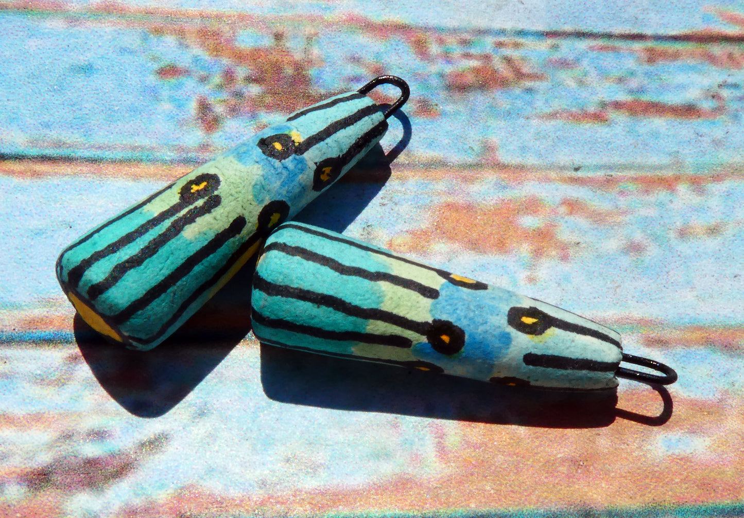 Ceramic Inky Baton Earring Charms #5