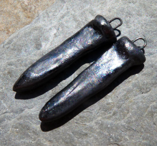 Ceramic Steely Coffin Nail Charms
