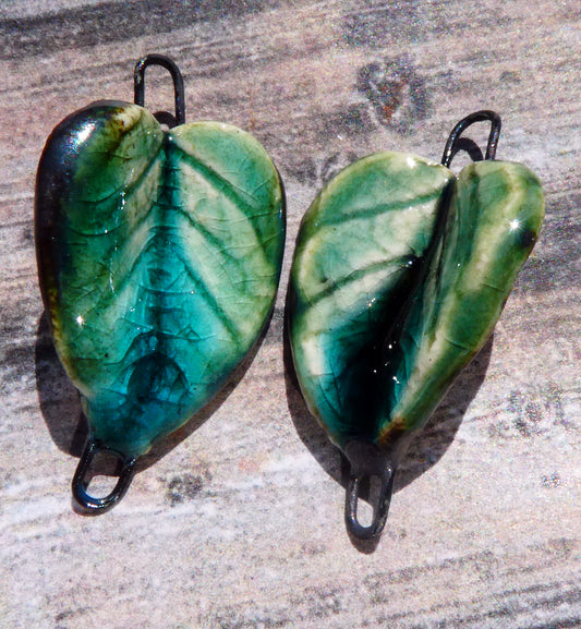 Ceramic Leaf Connectors - Jurassic