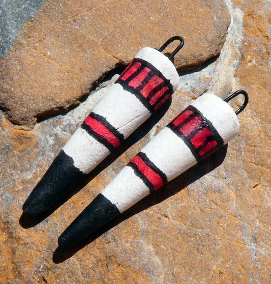 Ceramic Inky Spike Earring Charms #1