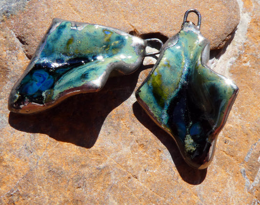 Ceramic Tatter Charms -Rockpool