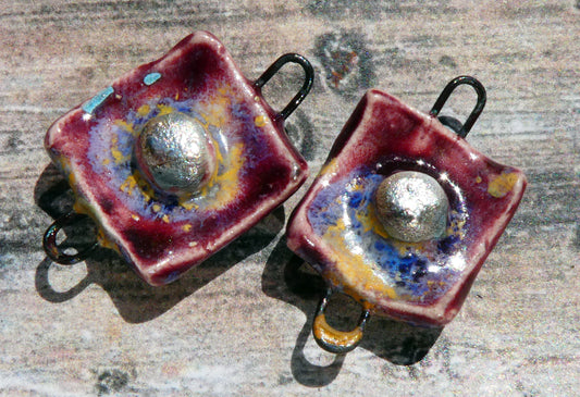Ceramic Square Connectors- Sailors Delight