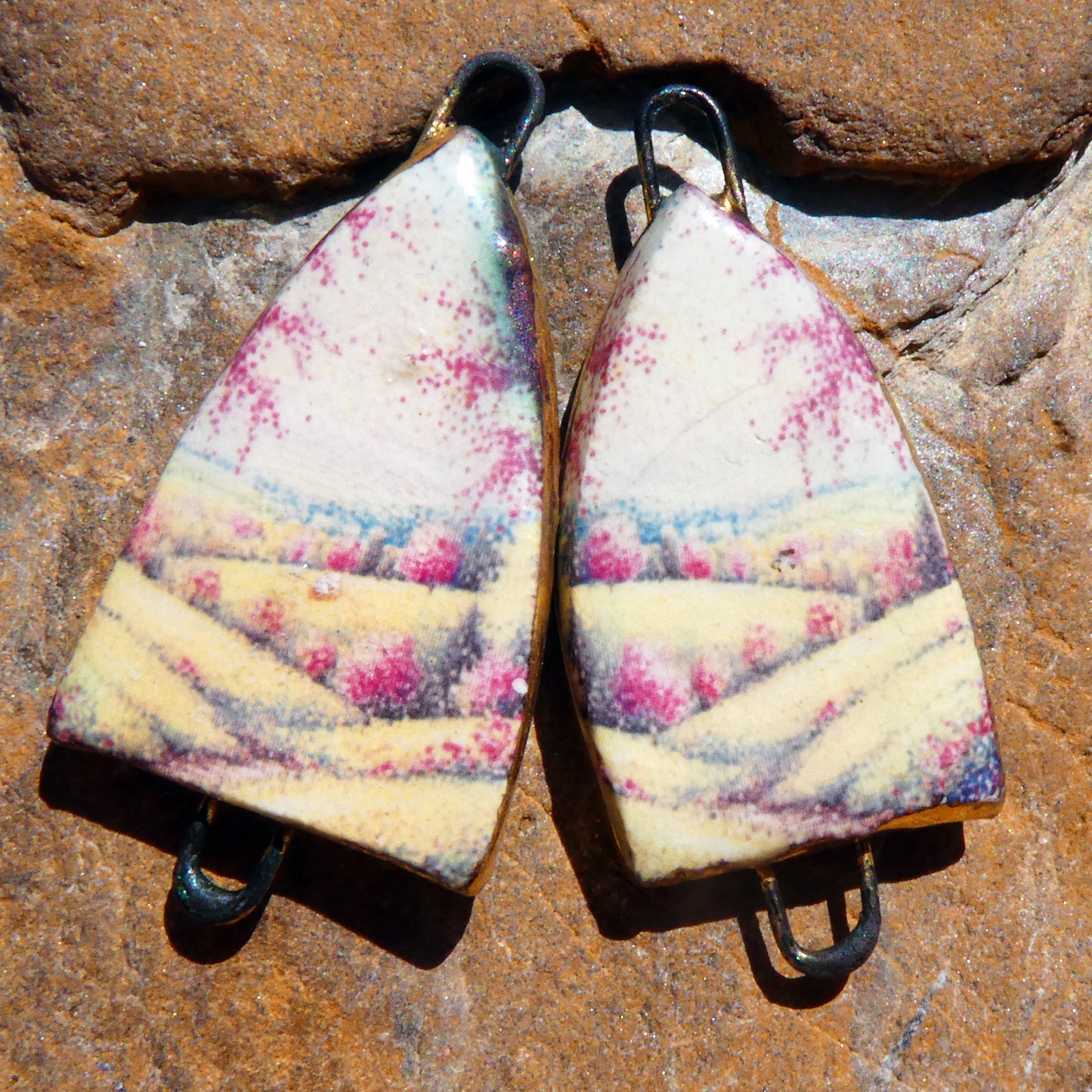 Ceramic Summer Scene Decal Arch Connectors - #1