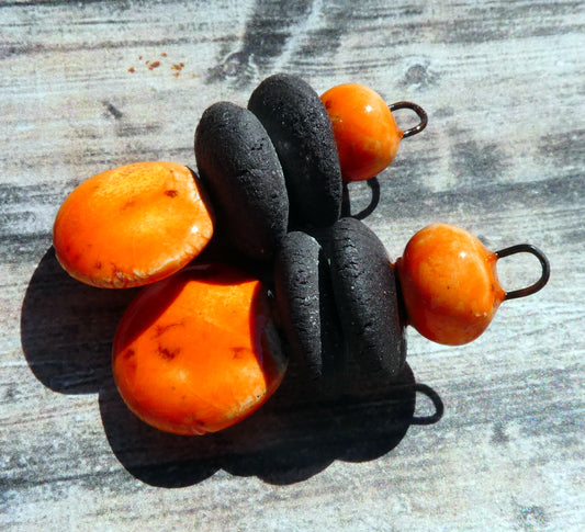 Ceramic Disc Stack Charms - Wildfire