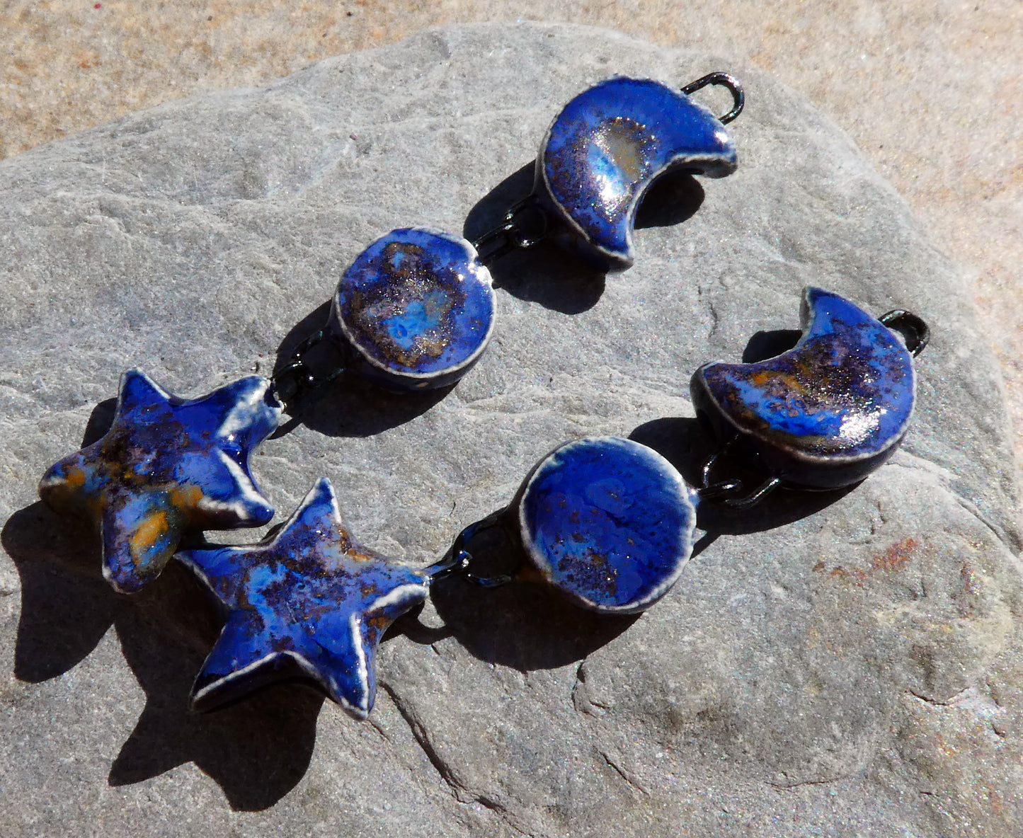 Ceramic Mixed Shape Dangles - Outer Galaxy