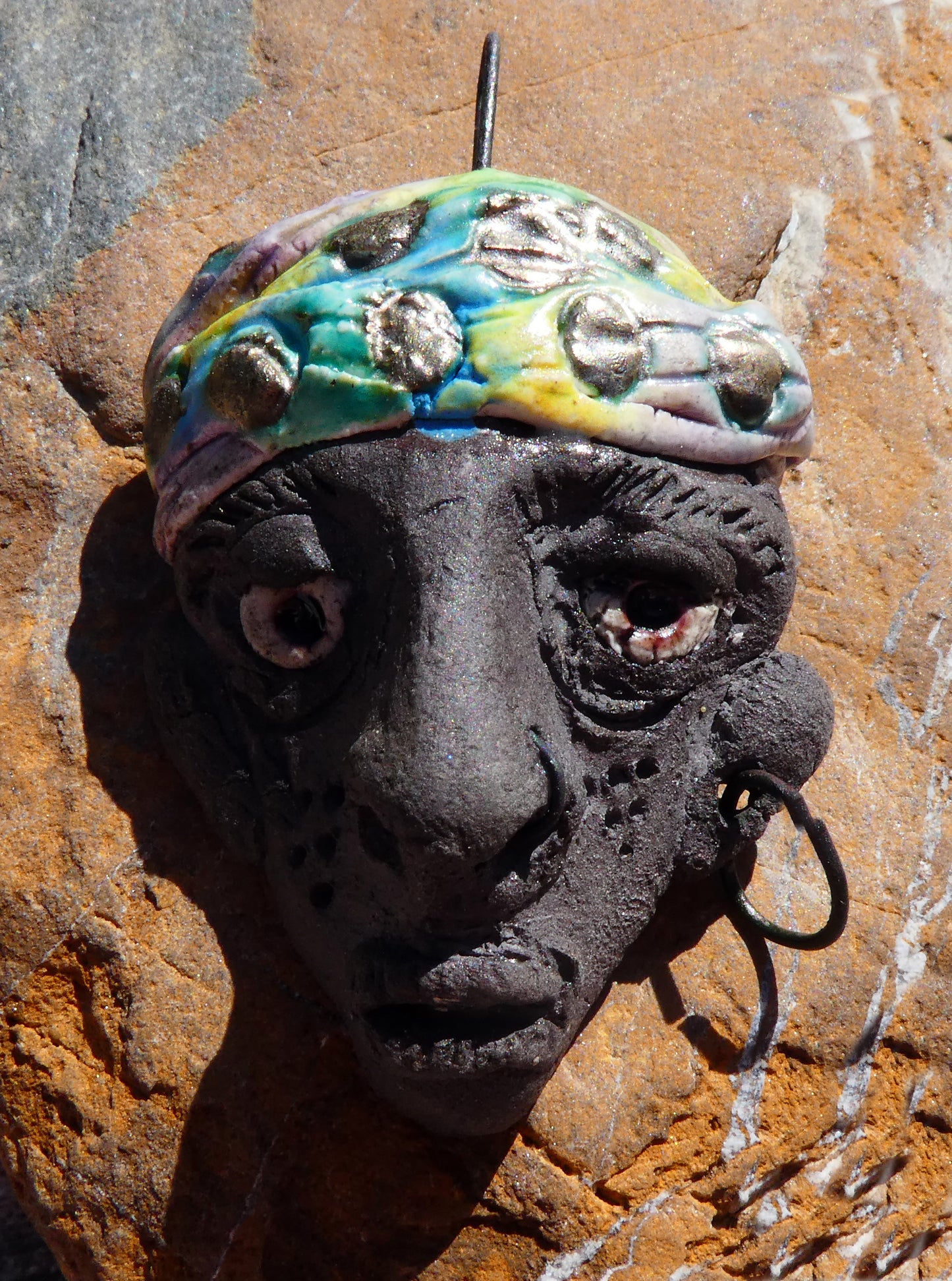 Ceramic Nomad Face Pendant