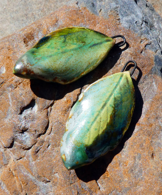 Ceramic Super Slim Autumn Leaf Charms #17