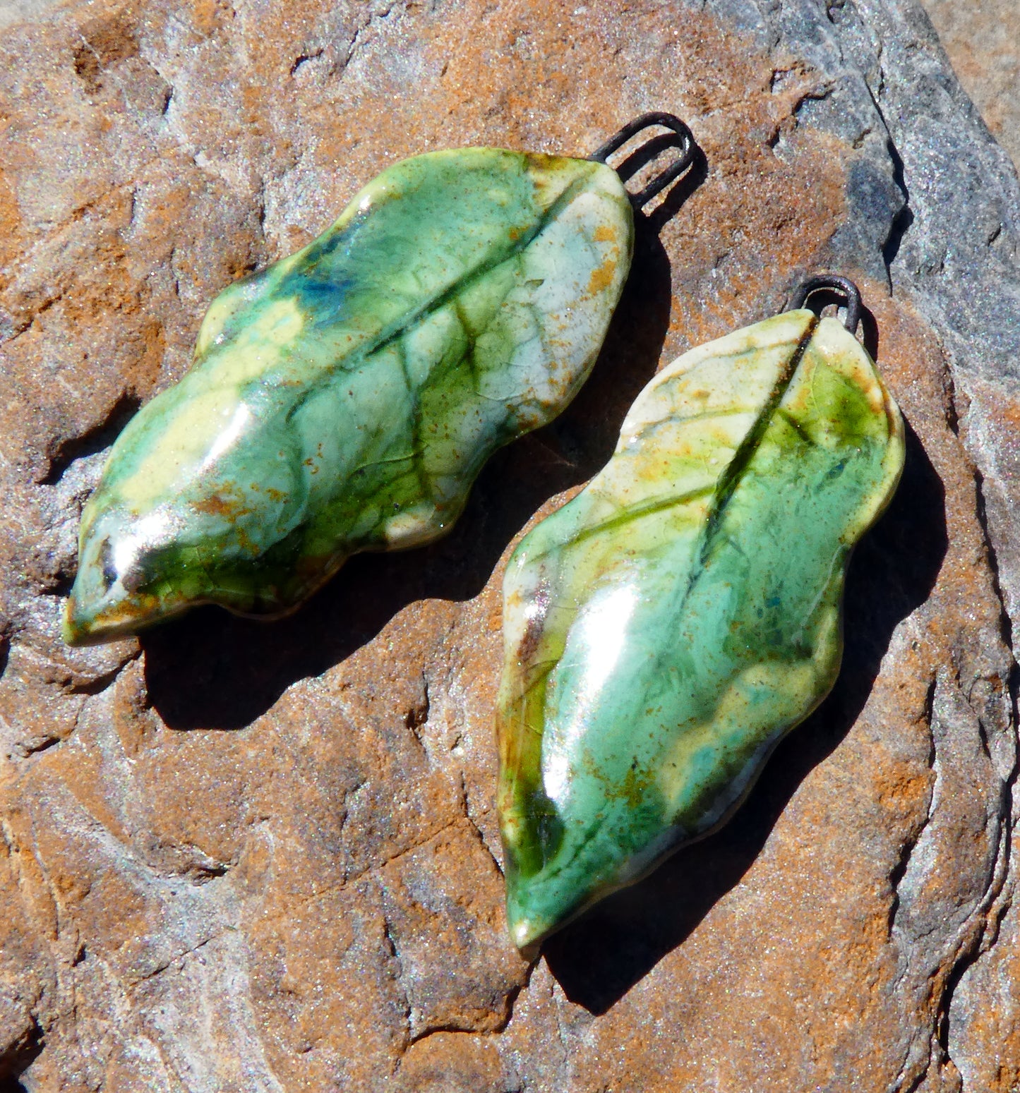 Ceramic Super Slim Autumn Leaf Charms #22