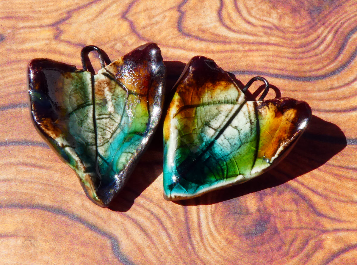 Ceramic Super Slim Autumn Leaf Charms #24