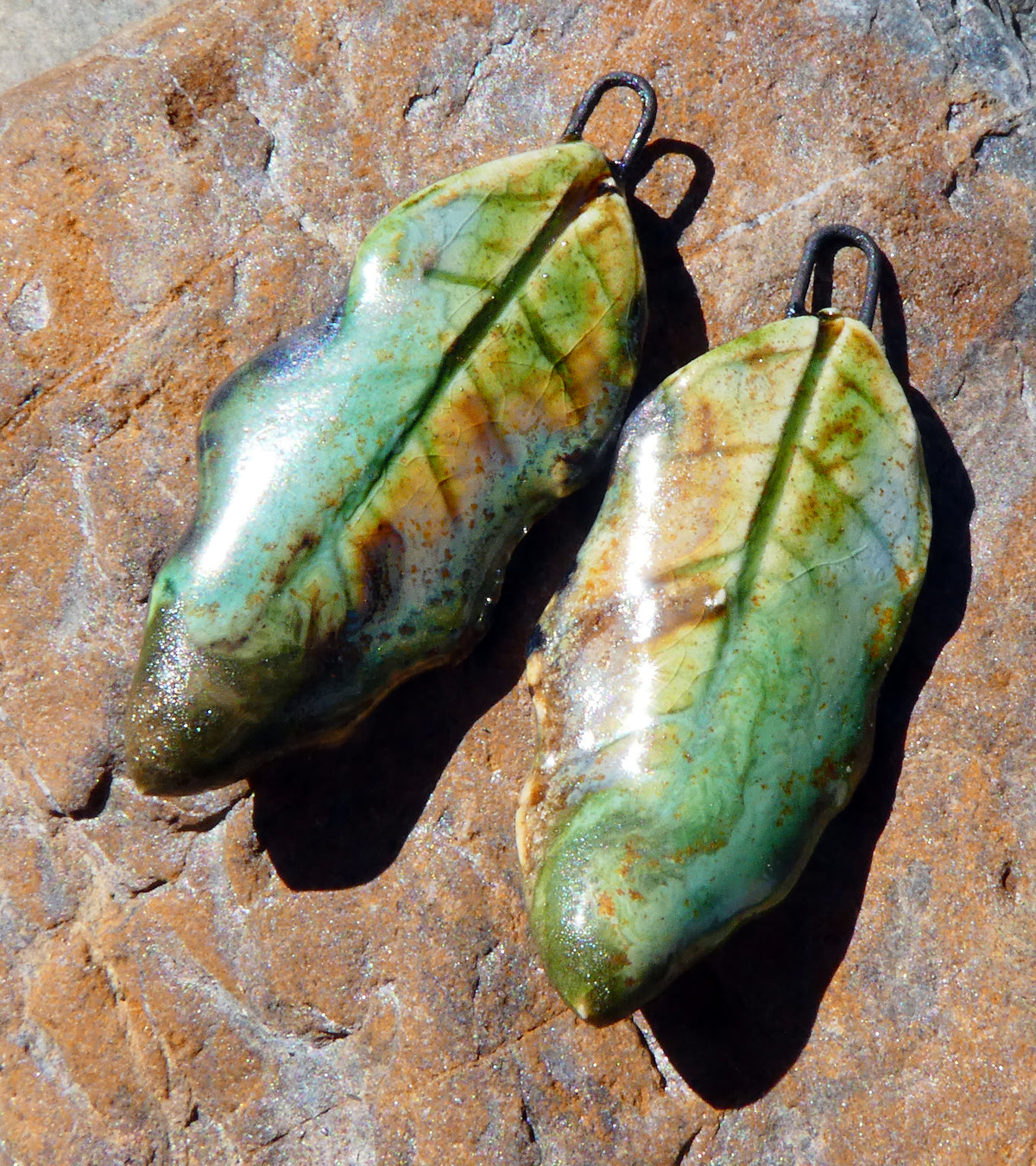 Ceramic Super Slim Autumn Leaf Charms #25