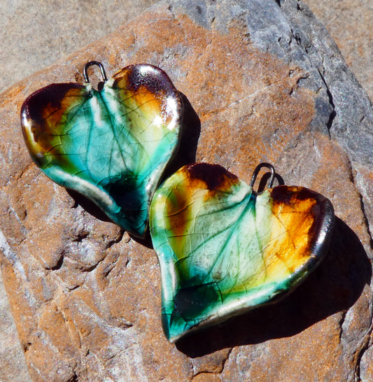 Ceramic Super Slim Autumn Leaf Charms #26