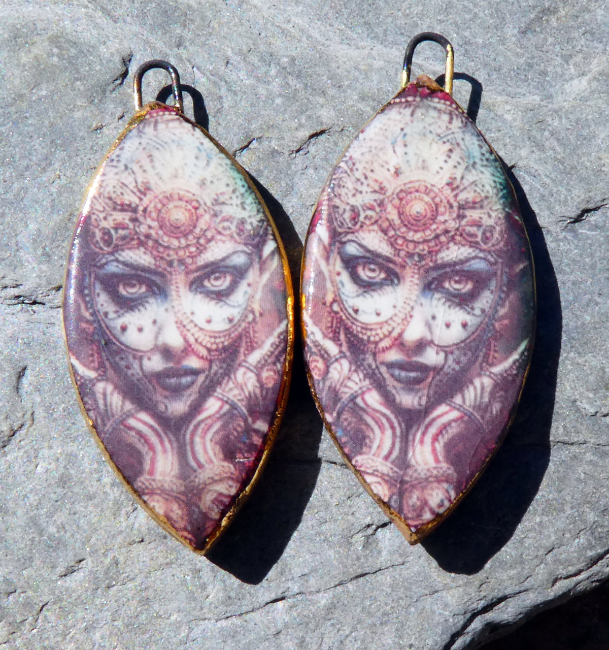 Ceramic Voodoo Priestess Decal Charms #4