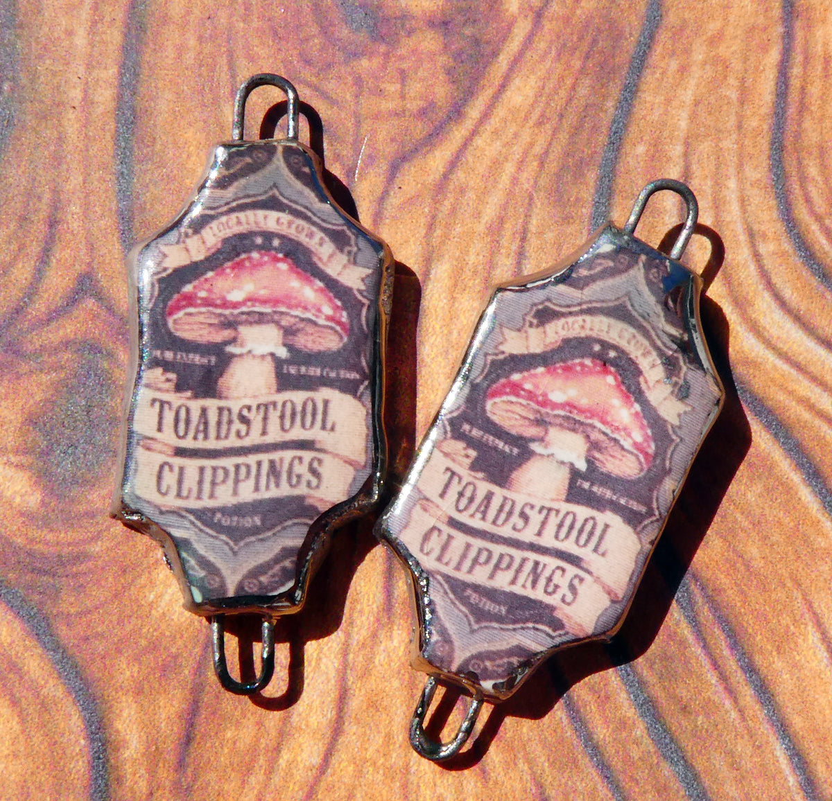 Ceramic Potion Decal Earring Connectors #14