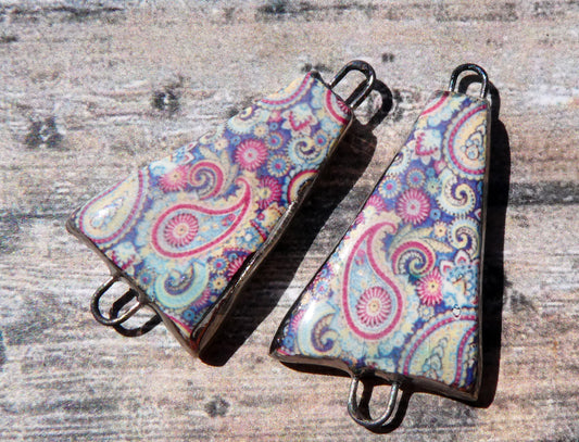 Ceramic Paisley Pattern Decal Connectors #5