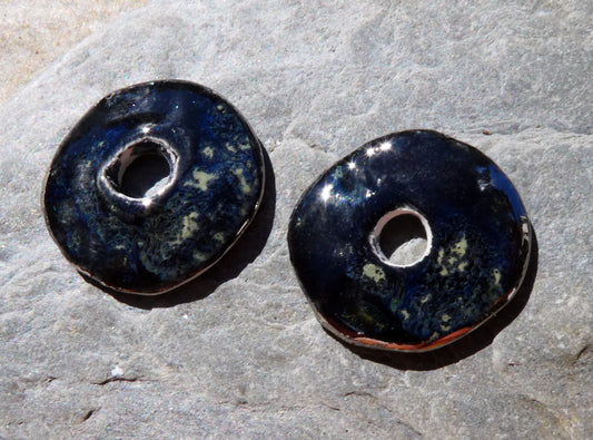 Ceramic Lustre Rimmed Discs - Constellation