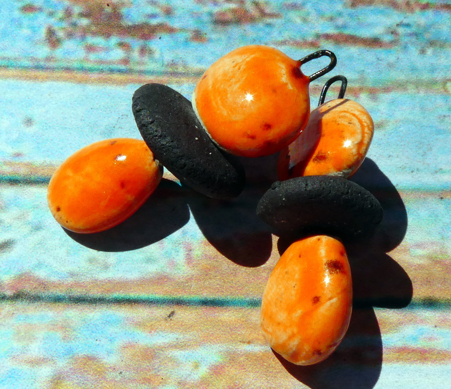 Ceramic Disc Stack Charms - Wildfire