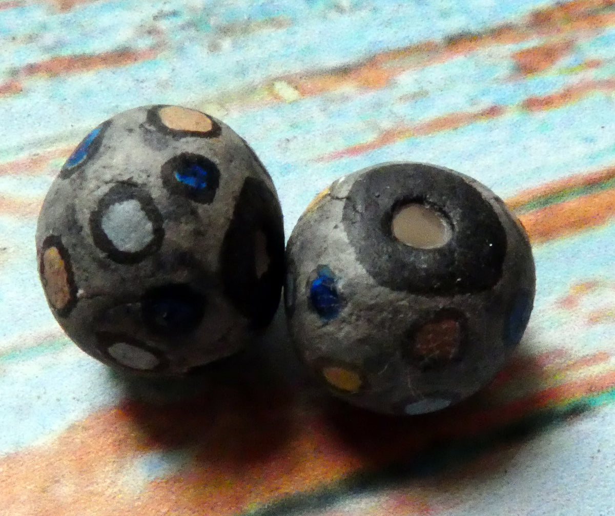 Ceramic Inky Bead Earring Charms #2