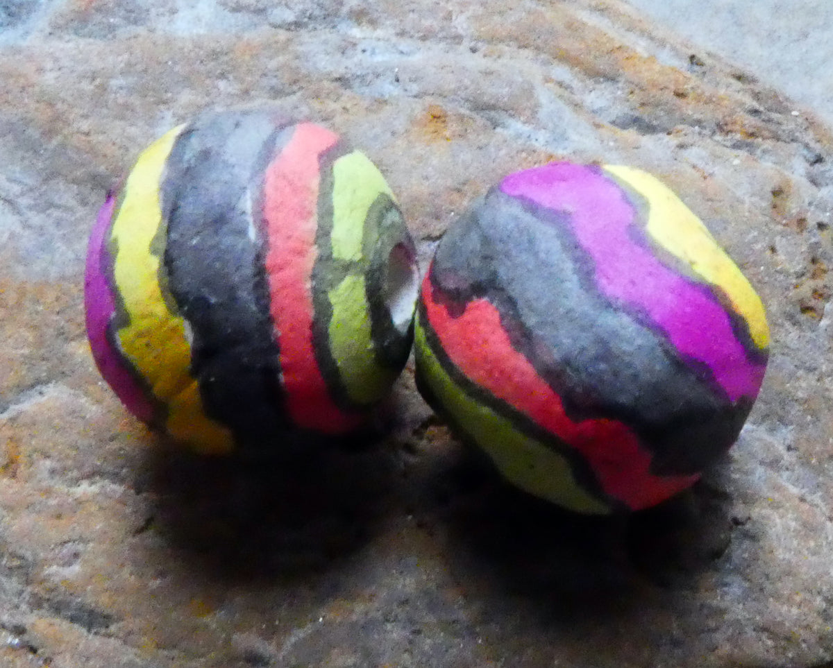 Ceramic Inky Bead Earring Charms #4