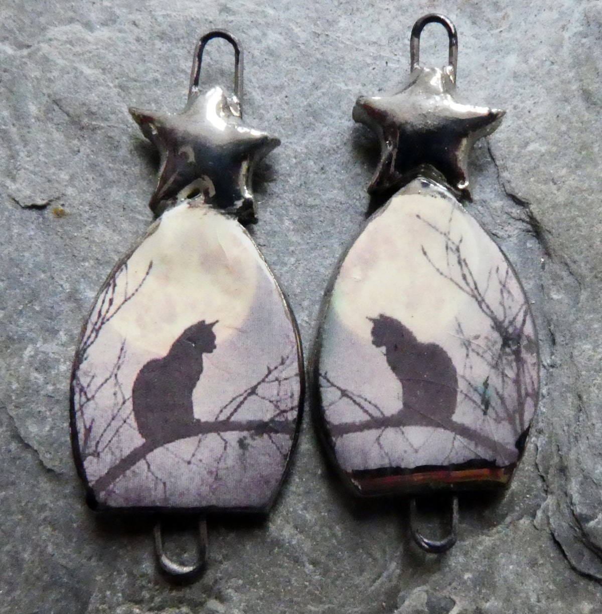 Ceramic Winter Scene Decal Arch Connectors - #15
