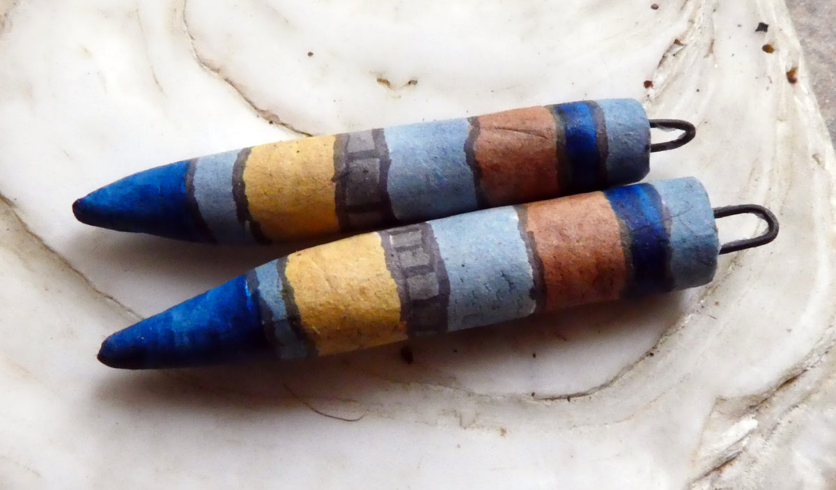 Ceramic Inky Pencil Earring Charms #7
